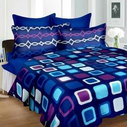 IWS 104 TC Cotton Double Printed Bedsheet  (Pack of 1, Multicolor)